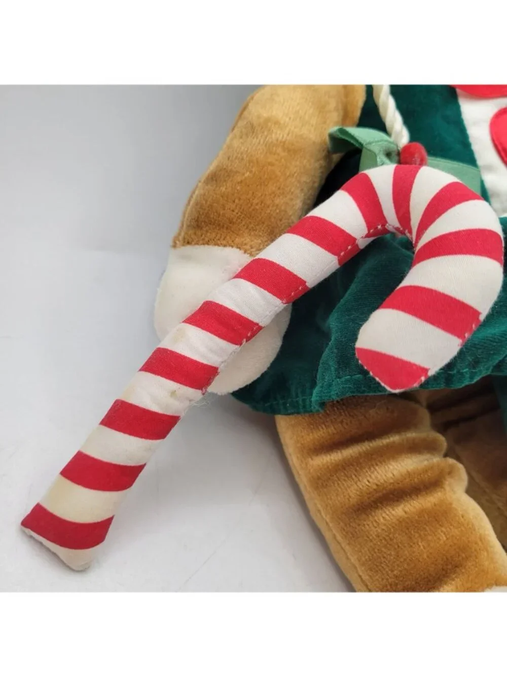 Target Christmas Gingerbread Girl Lot of 2 Plush Vintage 1990 Candy Cane Dress